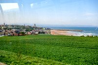 St Andrews from a distance through the bus window.