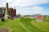 Martyrs monument, The Old Course and Bandstand (aquarium etc to the right).