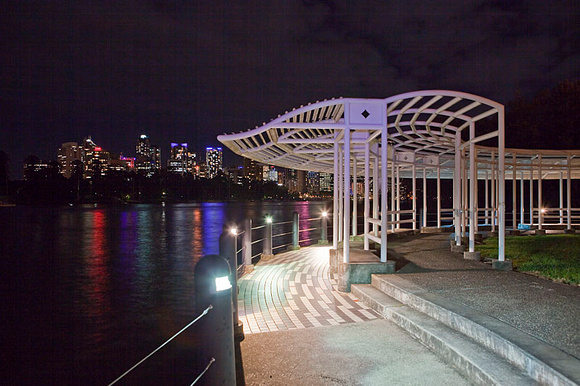 Along the river walk