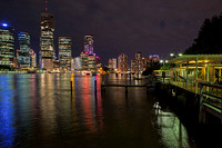 Brisbane, river, and boardwalk.